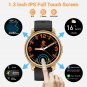 Smart Watch for Android Phones ios, Fitness Tracker Digital Watch with Heart Rate Blood Black