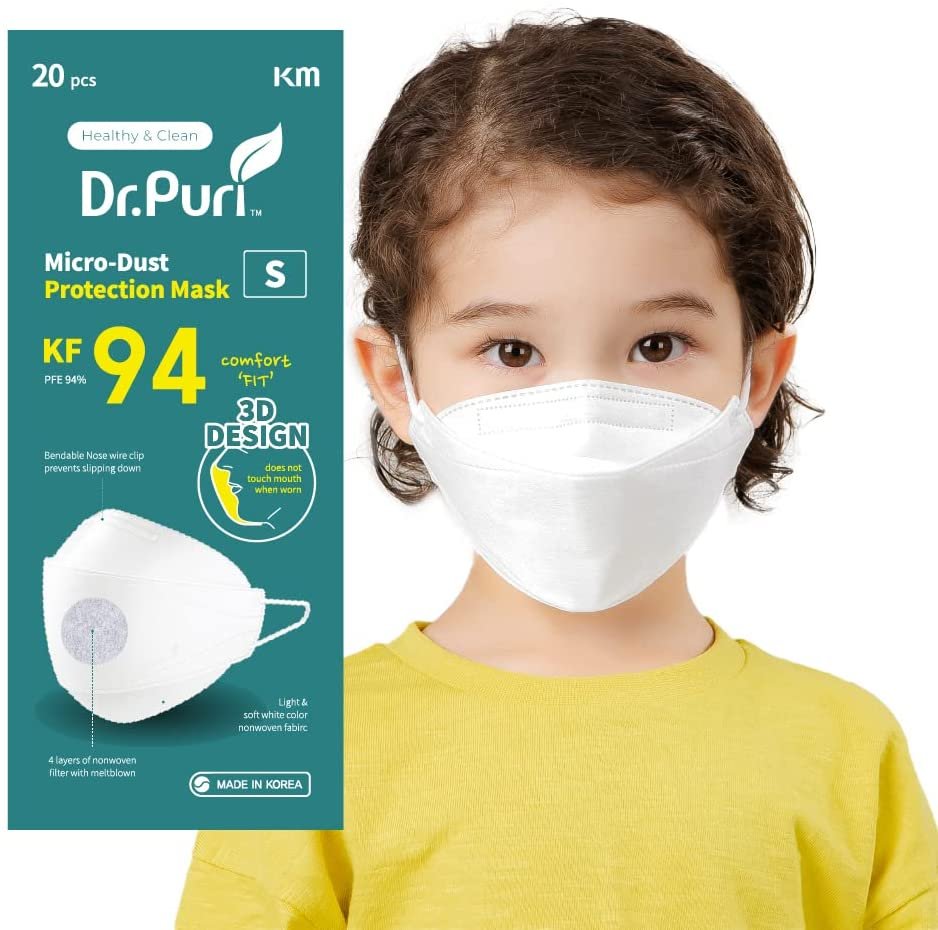 [30 Pack] Dr.Puri New Micro-Dust Protection Face Premium Mask (KF94) White small