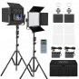 LED Video Light GVM 520S CRI97+ TLCI97+ 18500lux Dimmable Bi-Color 3200K-5600K