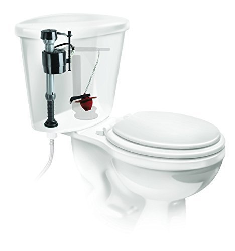 Toilet Fill Valve and Flapper Repair Kit for 2-Inch Flush Valves, Easy Install