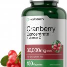Horbaach Cranberry (30,000 mg) + Vitamin C 150 Capsules | Triple Strength Ultimate Potency |