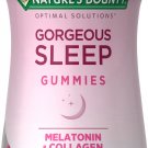 Nature's Bounty Optimal Solutions Gorgeous Sleep Melatonin 5mg Gummies with Collagen, Assorted Fruit
