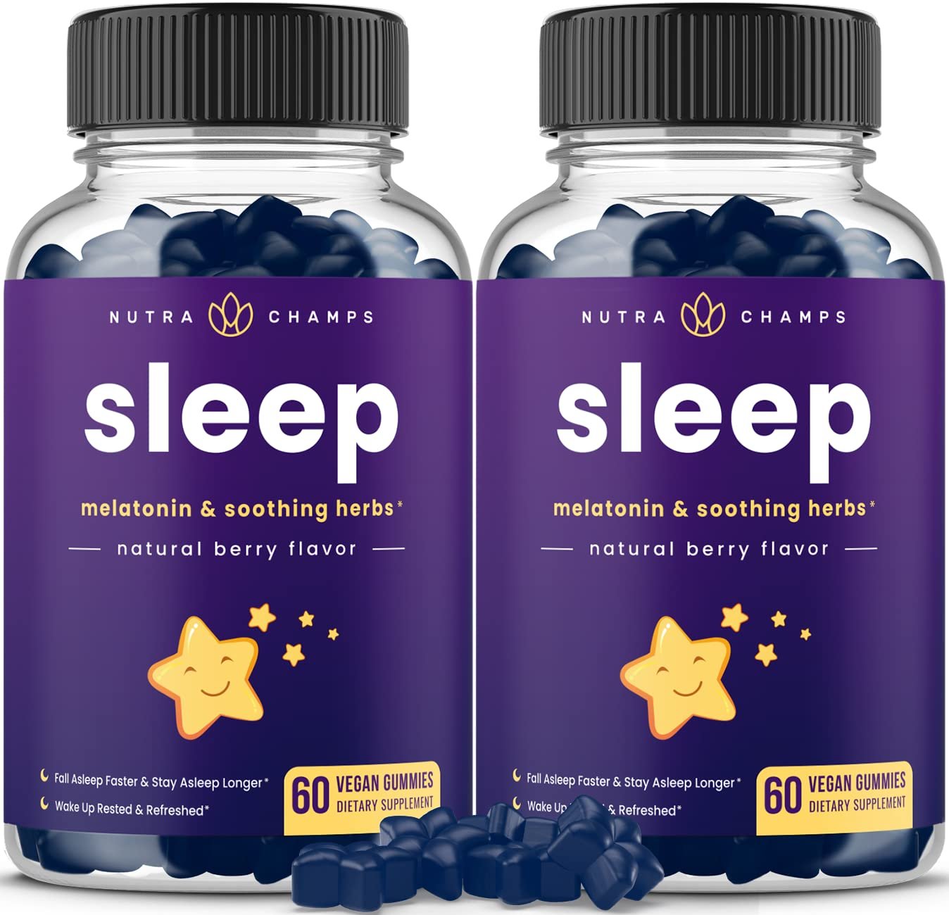 Sleep Gummies for Adults & Kids | Melatonin Gummies with Chamomile, Valerian & L Theanine | Natural 