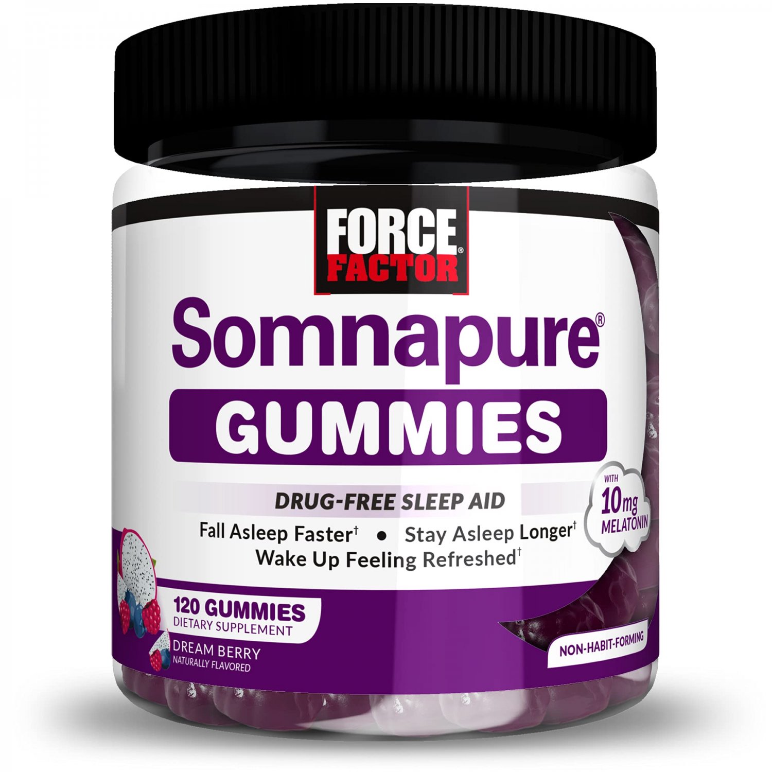 Somnapure Gummies with Melatonin for Adults, Non-Habit-Forming Sleep Aid Supplement for Deep Sleep, 