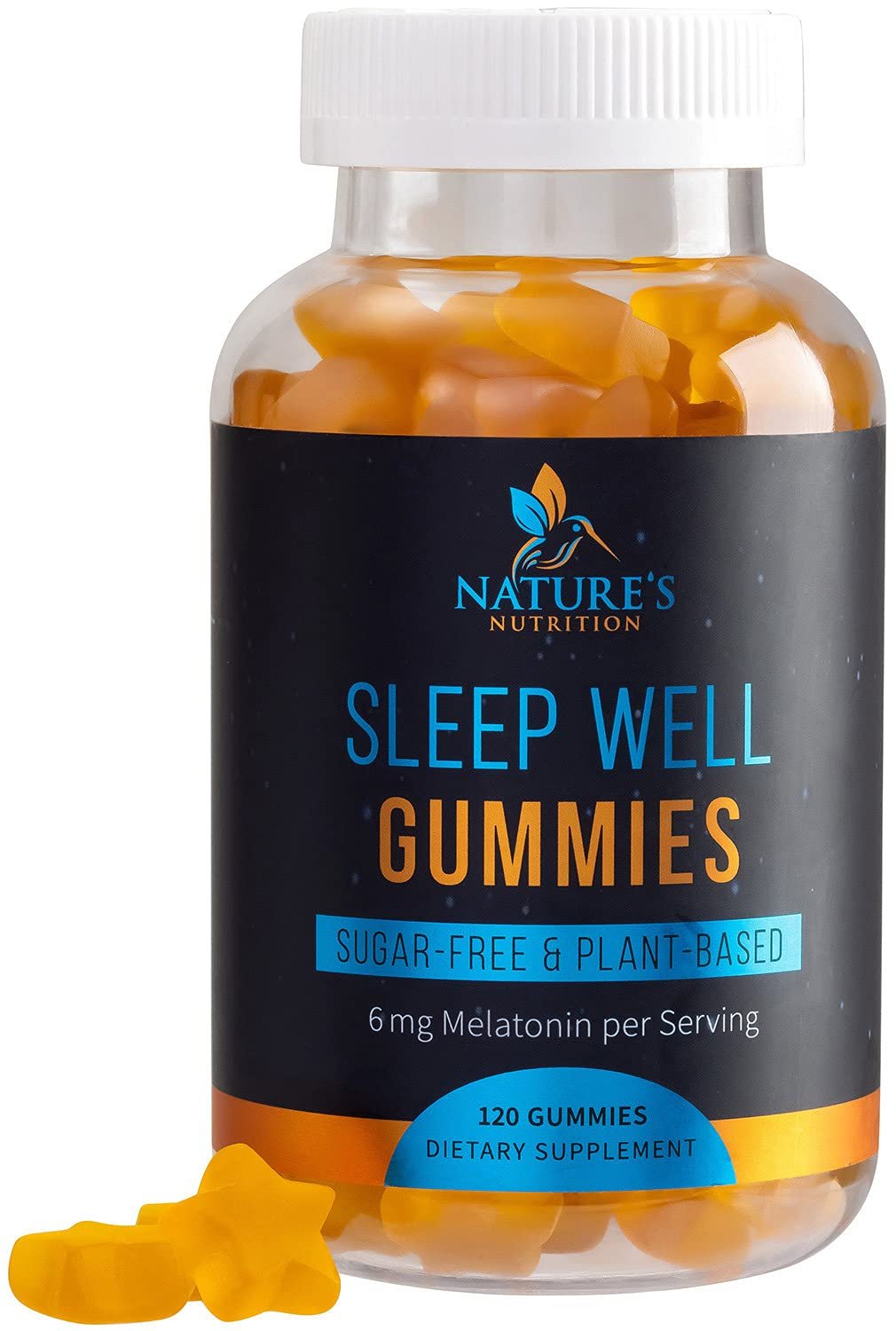 Melatonin Gummies Extra Strength Sleep Gummy Vitamins 6mg, Natural