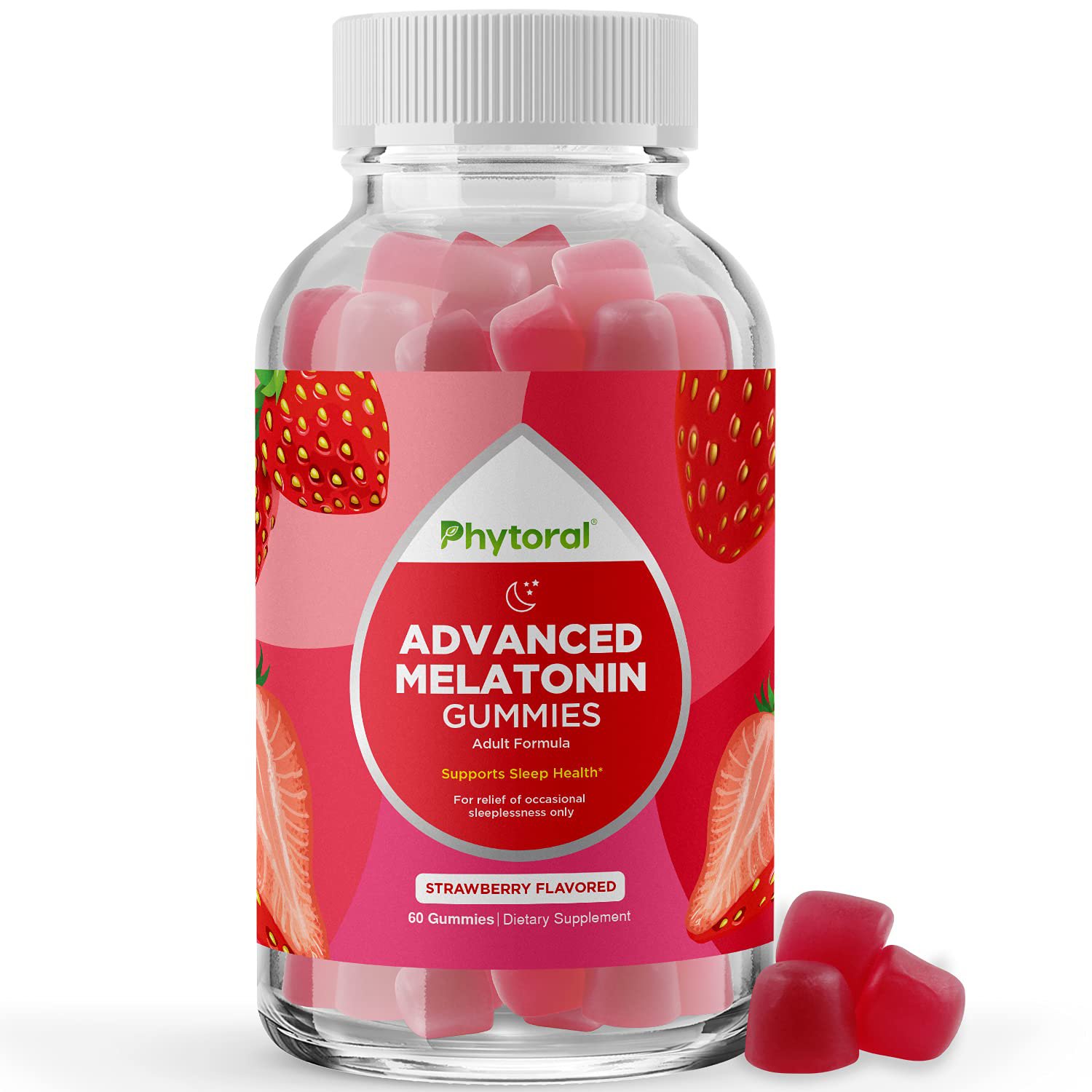 Melatonin Gummy Vitamins Sleep Supplement - Natural Sleep Aid Adult Melatonin Gummies 5mg Deep Sleep
