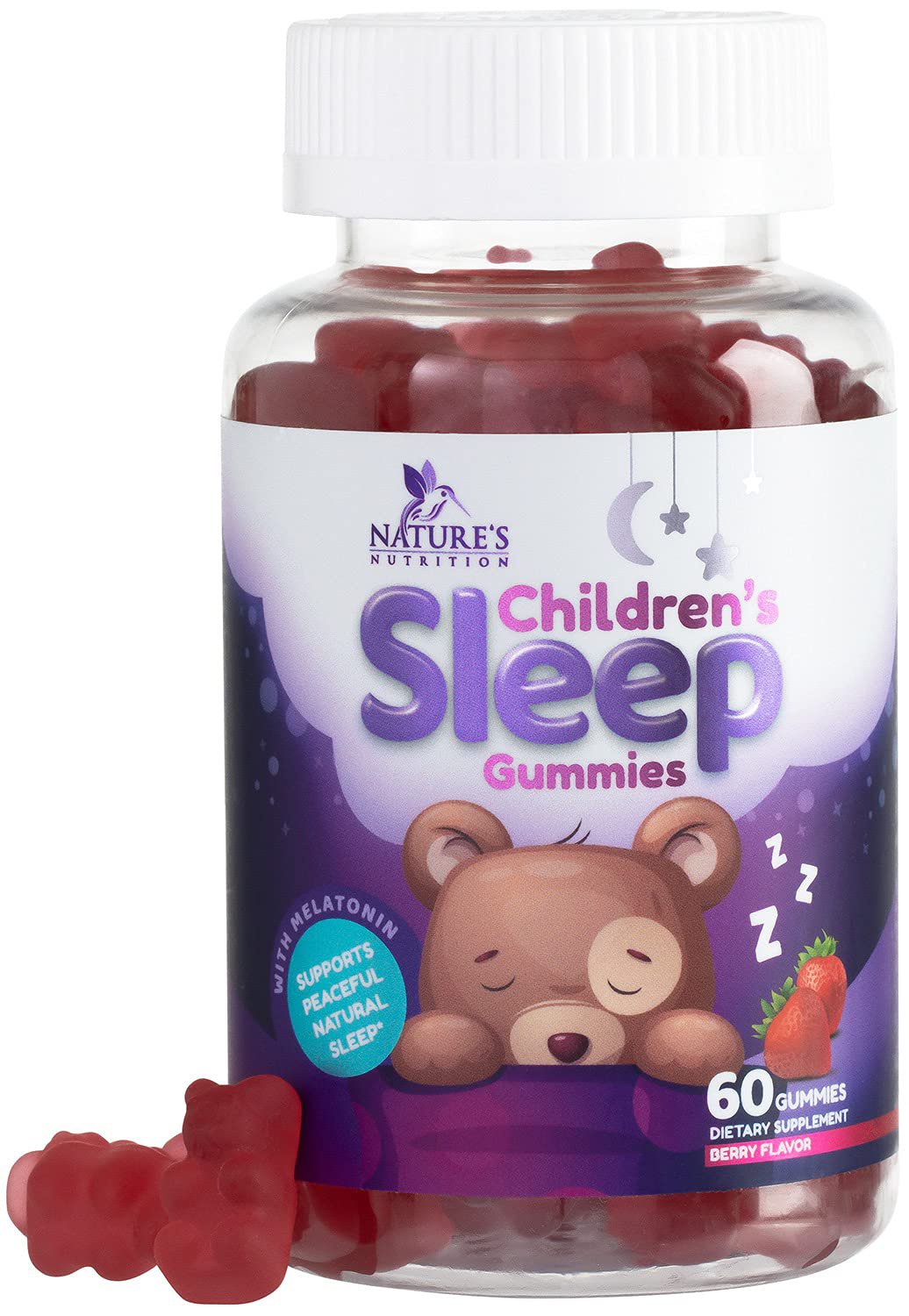Childrens Sleep Support Gummies Natural Melatonin Gummy for Kids - 2mg Chewable Sleep Support Supple