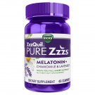 ZzzQuil PURE Zzzs, Melatonin Sleep Aid Gummies with Lavender, Valerian Root and Chamomile, Natural W
