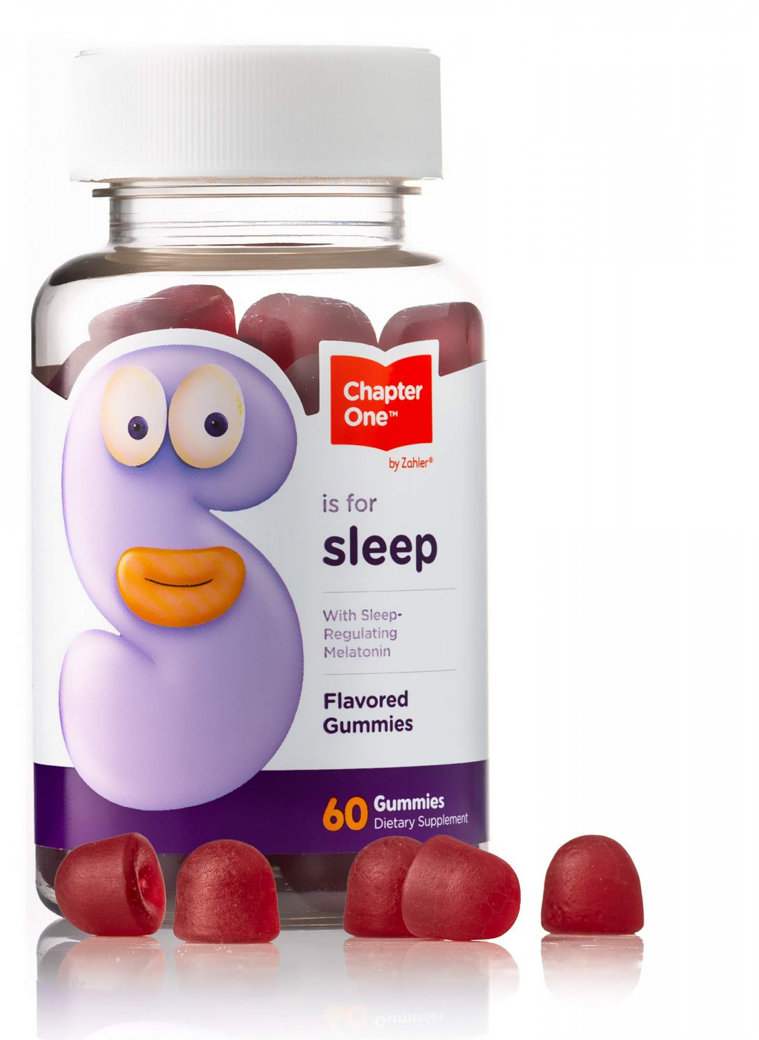 Chapter One Melatonin Gummies, Sleep Aid Gummy Supplement, Certified Kosher, (60 Flavored Gummies)