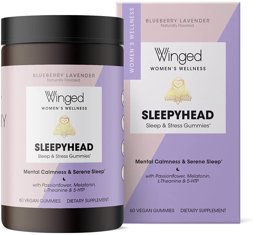Winged Sleepyhead Gummies | Non-Habit Forming Natural Sleep Supplement | 8 Powerful Nutrients with M