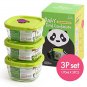 Lock & Lock Baby Food Container Oven Glass Wave Steam Hole Squareness 170ml 3P Set