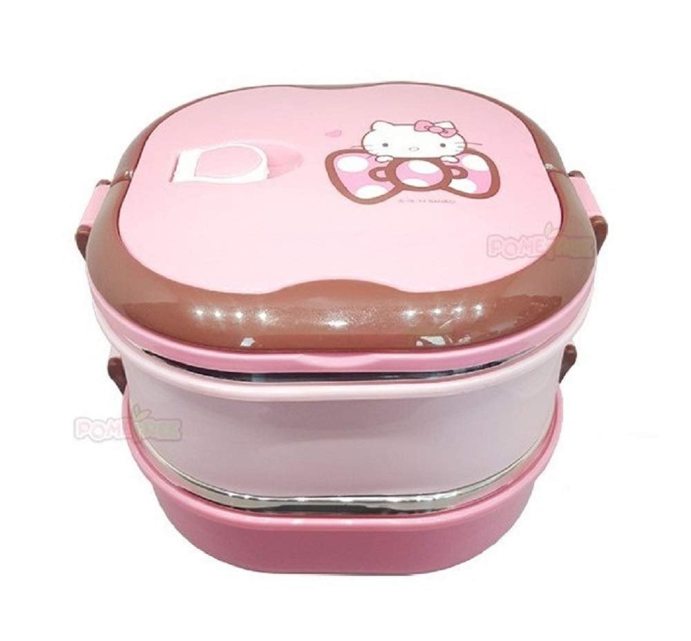 Cat2-Stage Stainless Steel Lunch Box Pink