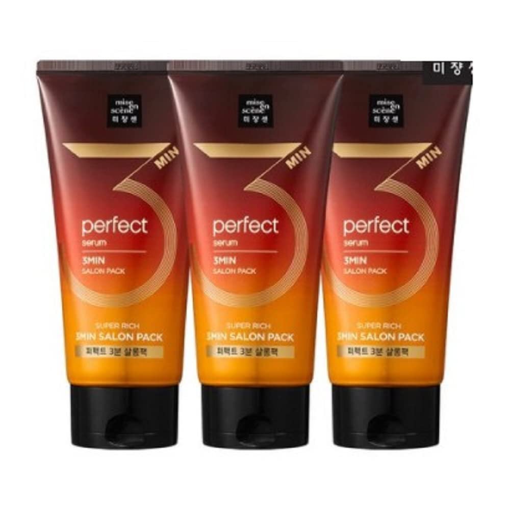 Miseenscene Perfect Serum Super Rich 3 Min Salon Pack 300ml / 10.6 Fl Oz , Easy Tube Type Hair Mask 