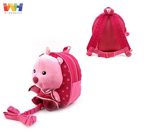 Loopy Safety Harness Backpack Toddler Kids Plush Backpack (3 to 5 years) PR00192 Pink