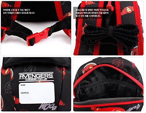 Iron Man Layer Safety Harness Backpack Toddler Kids Plush Backpack (3 to 5 years) MV0104 Black