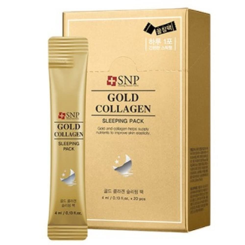 SNP Gold Collagen Sleeping Pack Stick Type 4ml*20pcs