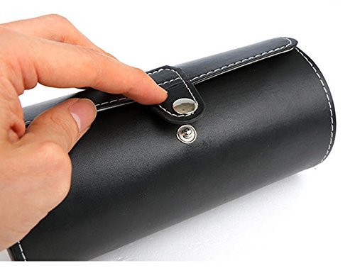 Cylinder Watch Jerwelry Box Case Cabinet Black