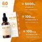 Vitamin D3 K2 Drops | Vegan Liquid Vitamin D3 5000 IU & K2 with MK7 & MK4 | Vitamin D Drops for Heal