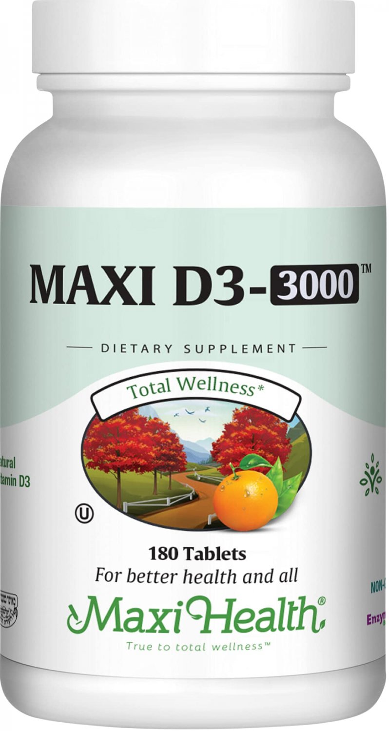 Vitamin D3 3000 IU Dietary Supplement - Easy to Swallow - Odorless & Tasteless - Supports Calcium Ab