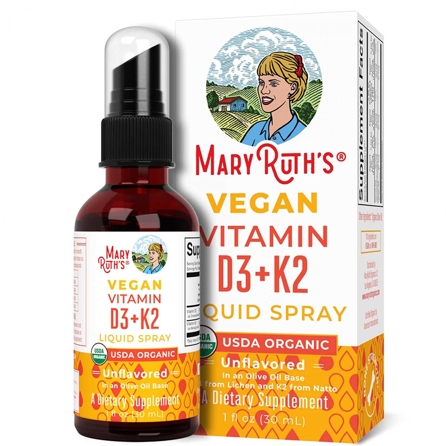 Vitamin D3 | Vitamin K2 | Vitamin D3 K2 Spray | K2 D3 Vitamin Liquid Supplement for Adults & Kids | 
