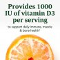 MegaFood, Certified Organic D3 Wellness Gummies, Soft Chew 1000 IU Vitamin D Supplement for Bone, Mu