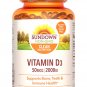 Sundown Vitamin D3 for Immune Support, Non-GMO, Dairy-Free, Gluten-Free, No Artificial Flavors, 50mc