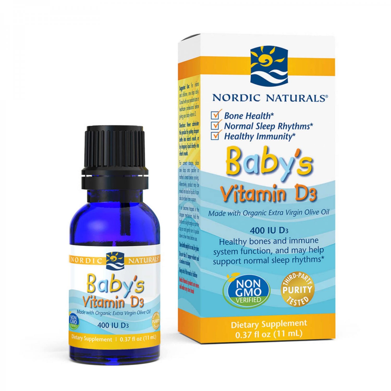 Nordic Naturals Baby's Vitamin D3 - Vitamin D From Natural Cholecalciferol Helps Calcium Absorption 