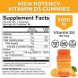 Vitamin D3 5000 IU (120 Vitamin D Gummies, 125mcg) - Immune Support, Strong Bones & Teeth, High Pote