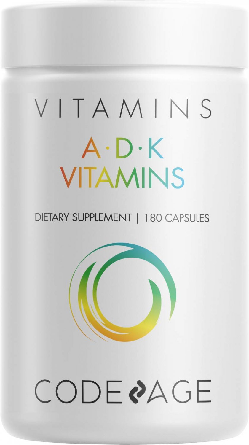 Codeage ADK Vitamin Supplement - 6 Months Supply - Daily Vitamins A D K Pills - Vitamin A, 5000 IU V