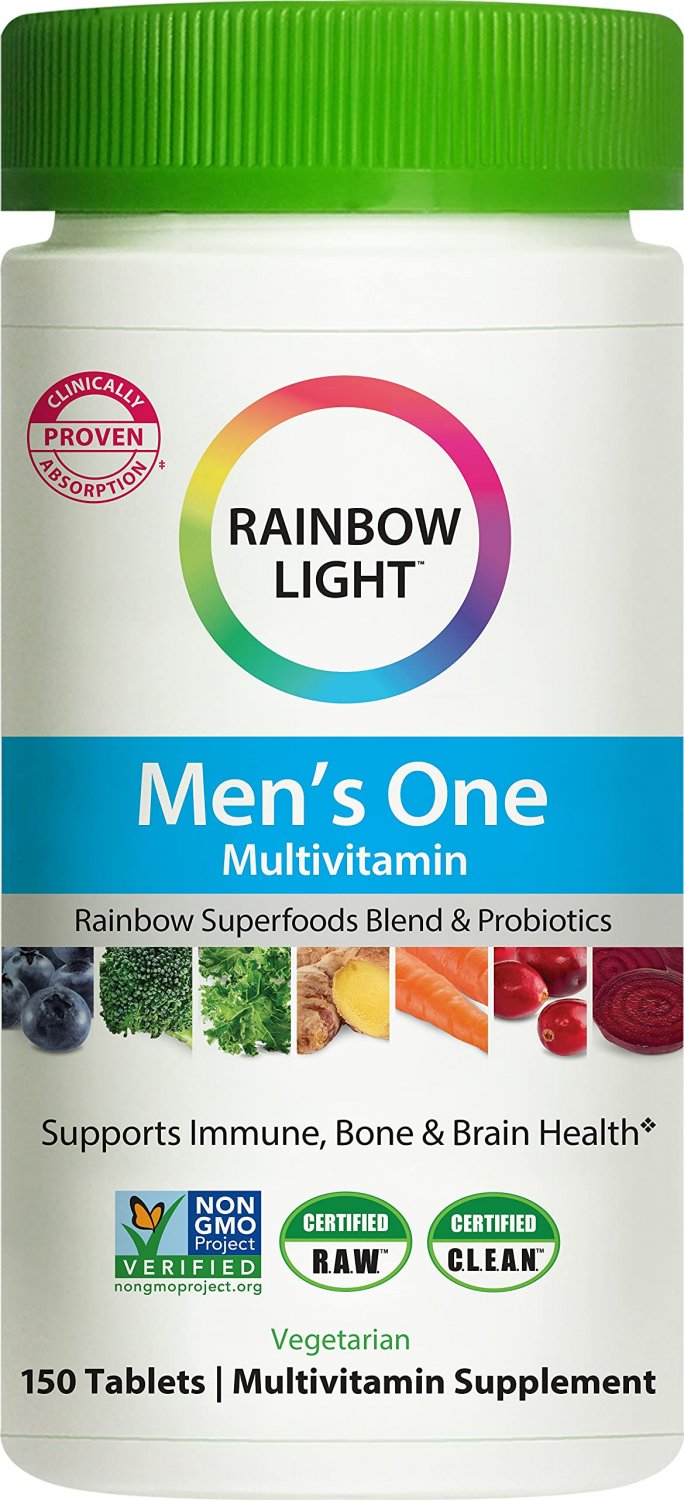 Rainbow Light Men&acirc;��s One Multivitamin ? High Potency with Vitamin C, D & Zinc for Immune Support, N