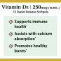 Nature's Bounty Vitamin D for Immune Support and Promotes Healthy Bones, 10000IU, Softgels, Multi-Co