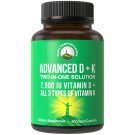 Advanced Vitamin D 2000 IU with All 3 Types of Vitamin K by Peak Performance. Vitamin D3 and Vitamin