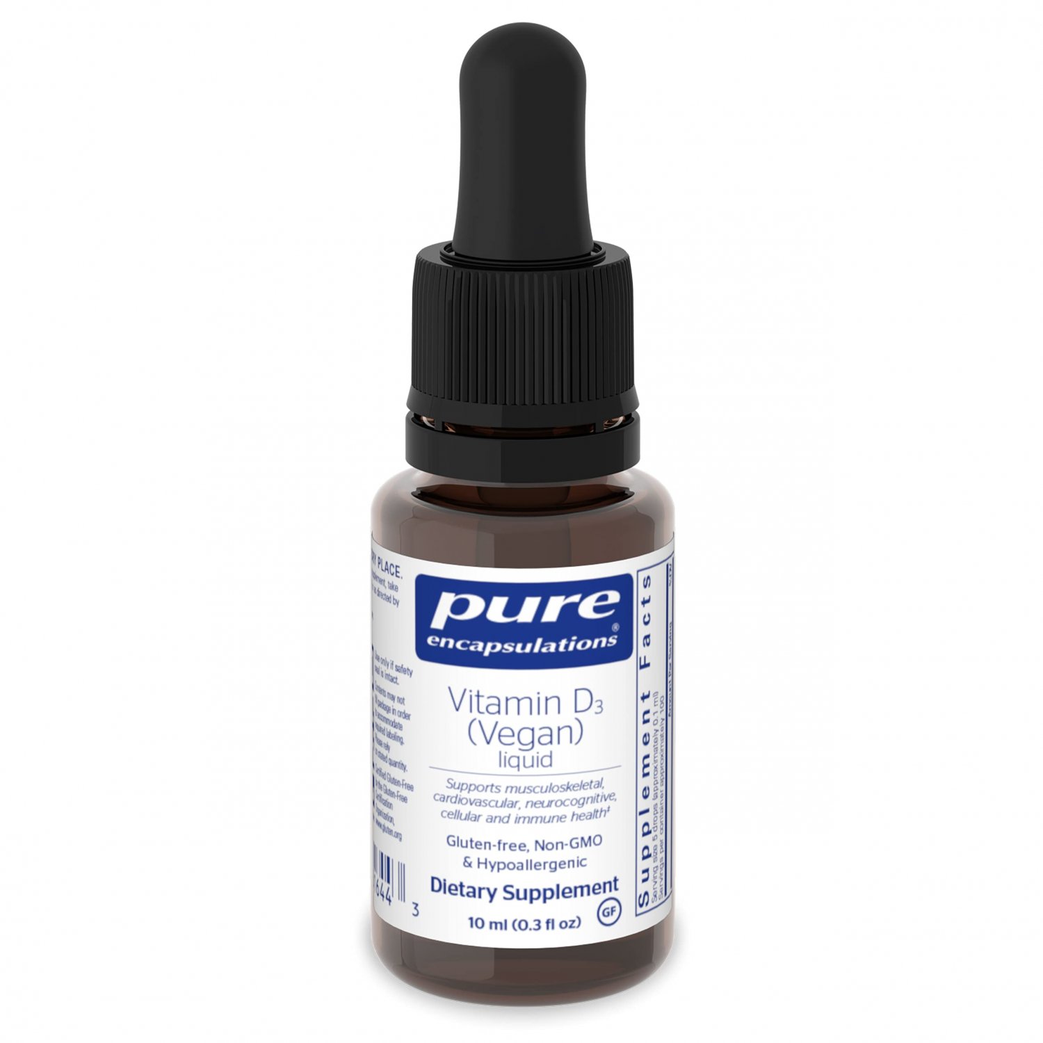 Pure Encapsulations - Vitamin D3 (Vegan) Liquid - Hypoallergenic Support for Bone, Breast, Prostate,