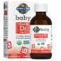 Garden of Life Baby Vitamin D3 Liquid, 600 IU (15 mcg) Organic Liquid Vitamin D for Infants & Toddle