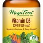 MegaFood, Vitamin D3 2000 IU, Immune and Bone Health Support, Vitamin and Dietary Supplement, Gluten