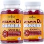Vitamin D3 5000 IU 125mcg Gummies by New Age - 2 Pack - Support Immune Health - Non-GMO, Gluten-Free