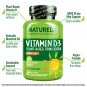 NATURELO Vitamin D - 5000 IU - Plant Based from Lichen - Natural D3 Supplement for Immune System, Bo