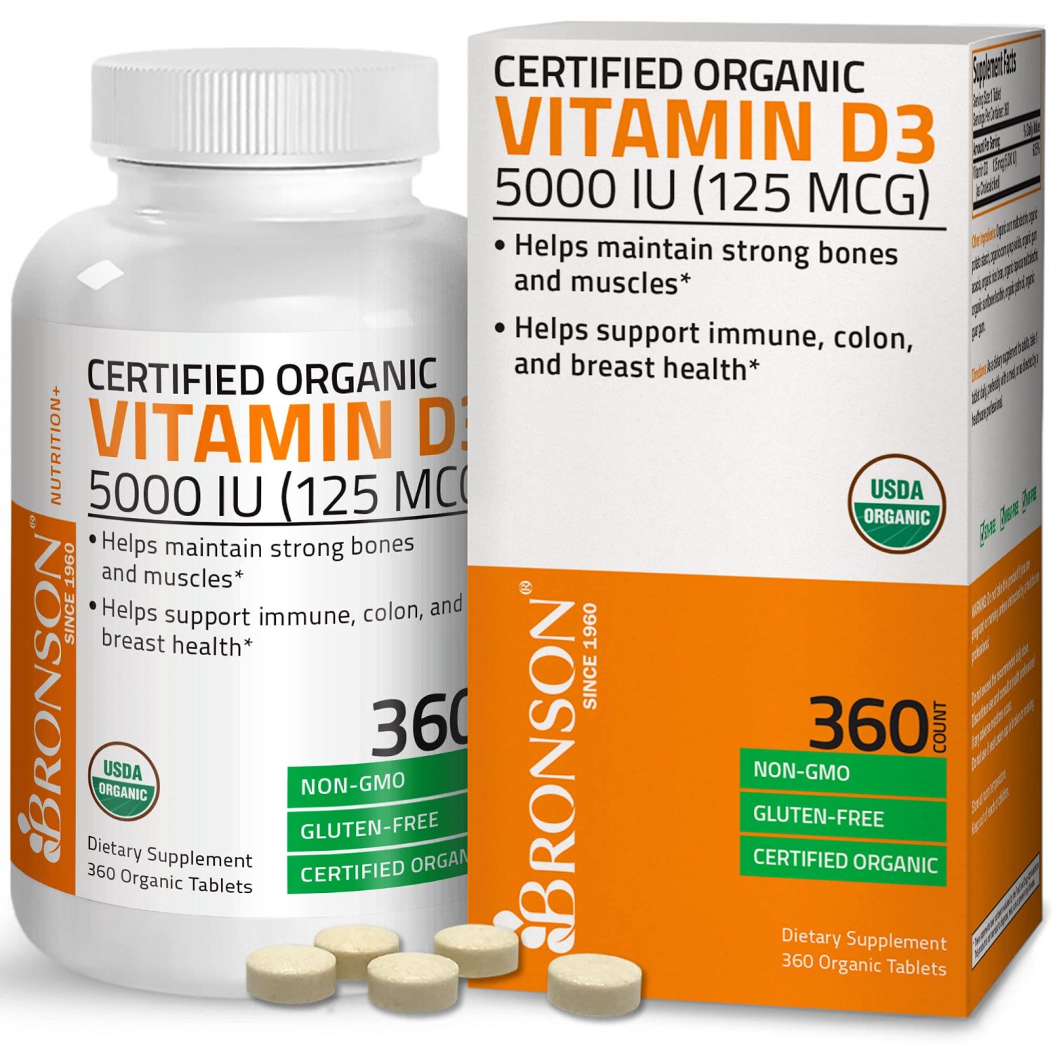 Bronson Vitamin D3 5,000 IU (1 Year Supply) for Immune Support, Healthy Muscle Function & Bone Healt