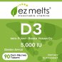 EZ Melts D3 as Cholecalciferol, 5,000 IU, Immune Support, Sublingual Vitamins, Vegan, No Sugar, Natu