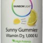 Rainbow Light Vitamin D3 Sunny Gummies 1000 IU, 200 Count