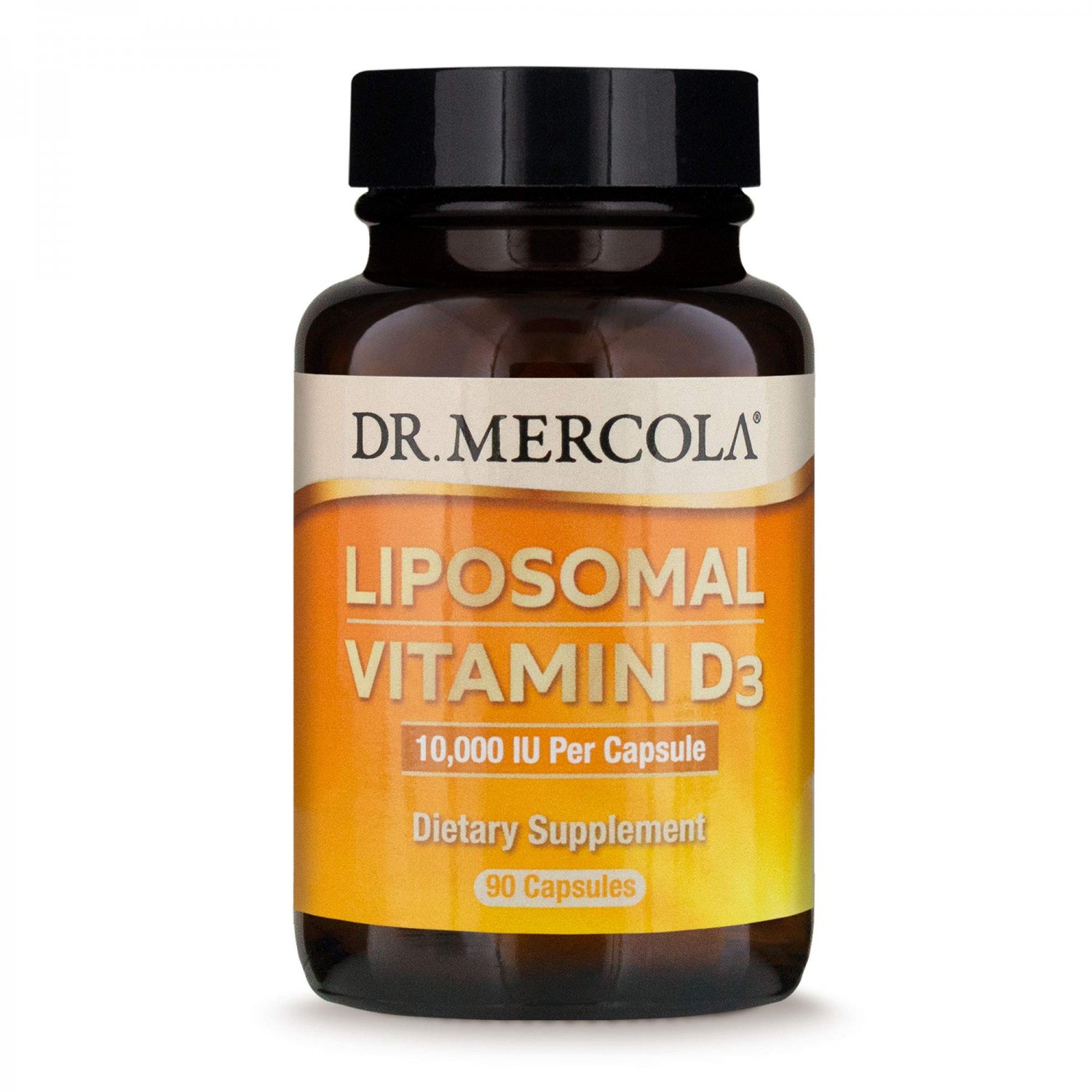 Dr. Mercola Liposomal Vitamin D3 10000 IU Day Dietary Supplement, 90 Servings (90 Capsules), Non GMO