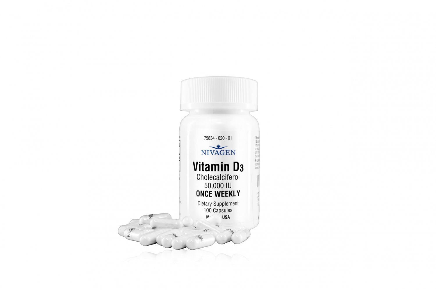 Nivagen Pharmaceuticals Inc Vitamin D3 50,000 IU (100)