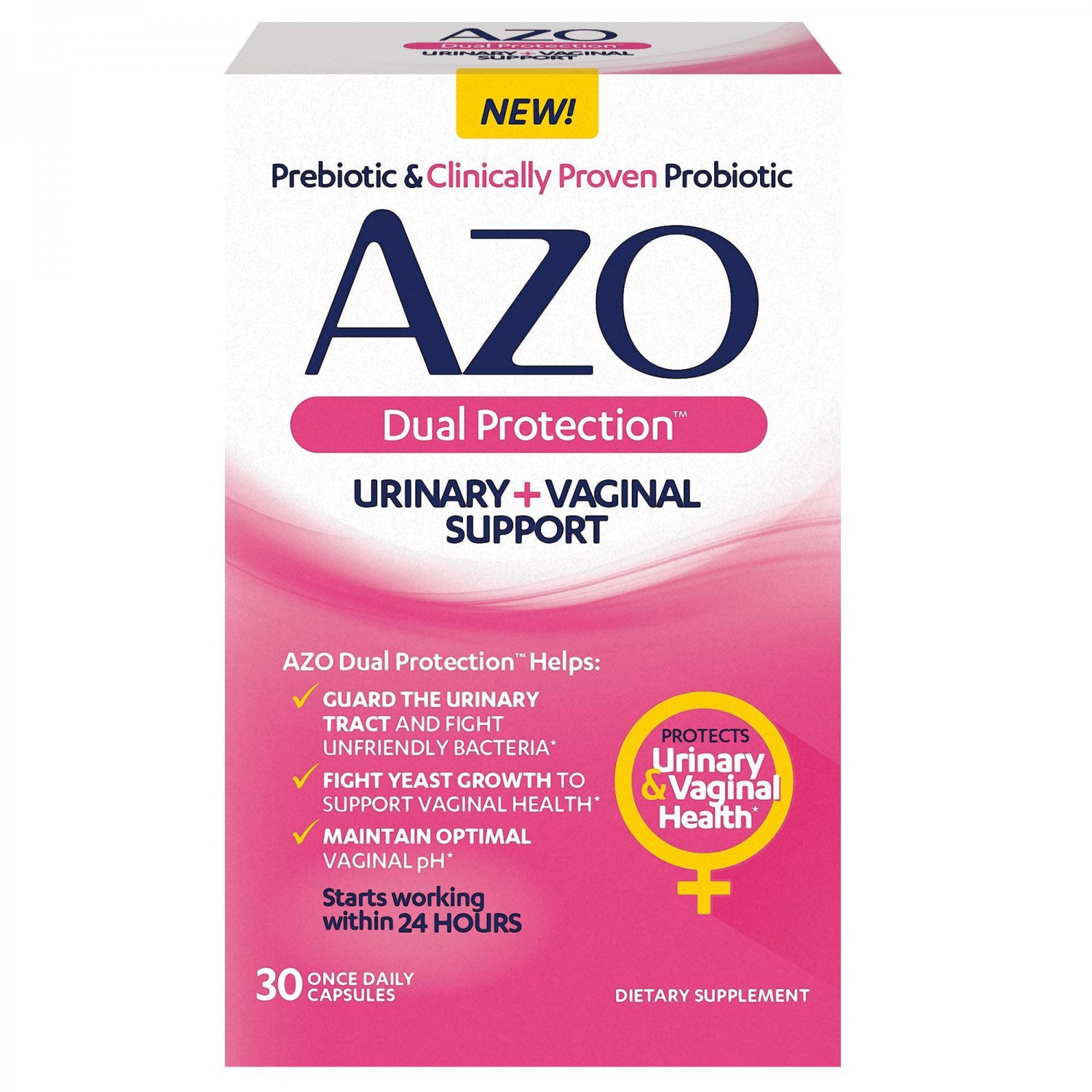 AZO Dual Protection | Urinary + Vaginal Support* | Prebiotic Plus Clinically Proven Women&acirc;��s Probio