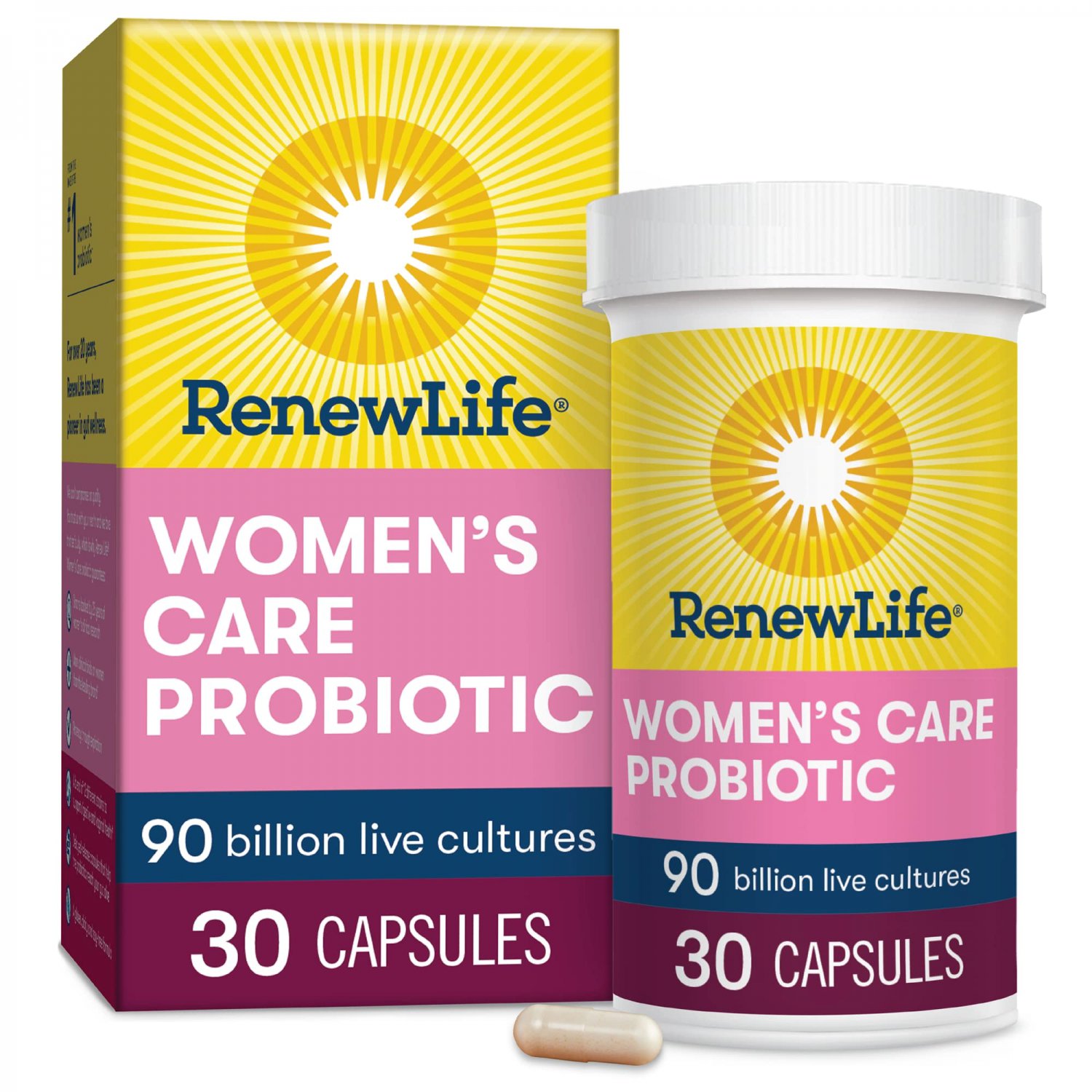 Renew Life Women's Probiotics 90 Billion CFU Guaranteed, 12 Strains ...