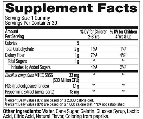 OLLY Kids Probiotic + Prebiotic Gummy, 30 Day Supply (30 Gummies), Just Peachy, Probiotics, Prebioti