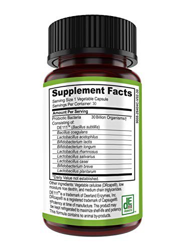Ascendant Nutrition Probiotic - 30 Billion CFU Multi-Strain Probiotics for Women and Men - Bacillus 