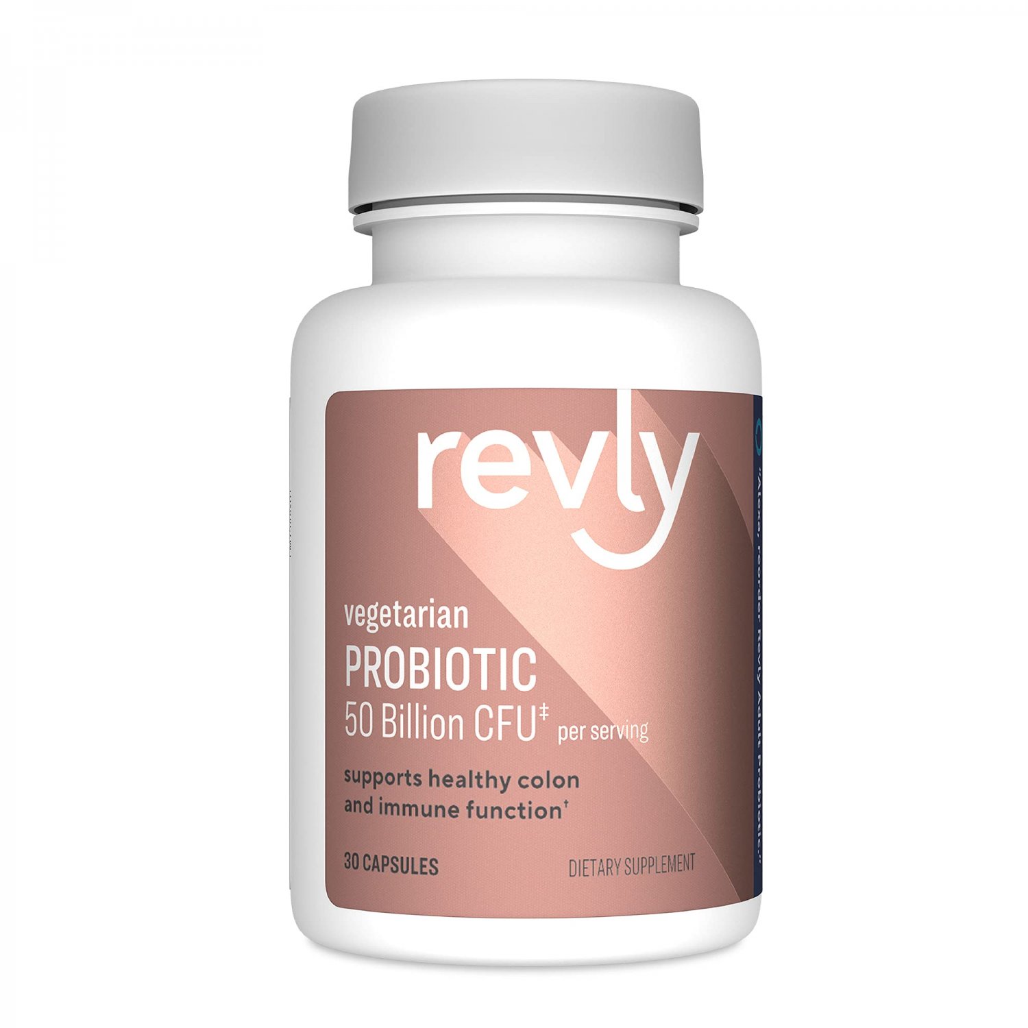Amazon Brand - Revly One Daily Adult Probiotic Blend, Supports Healthy Colon and Immune Function, 50