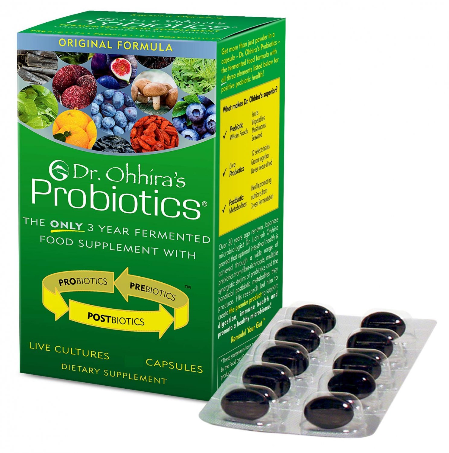 Dr. Ohhira&acirc;��s Probiotics Original Formula with 3 Year Fermented Prebiotics, Live Active Probiotics