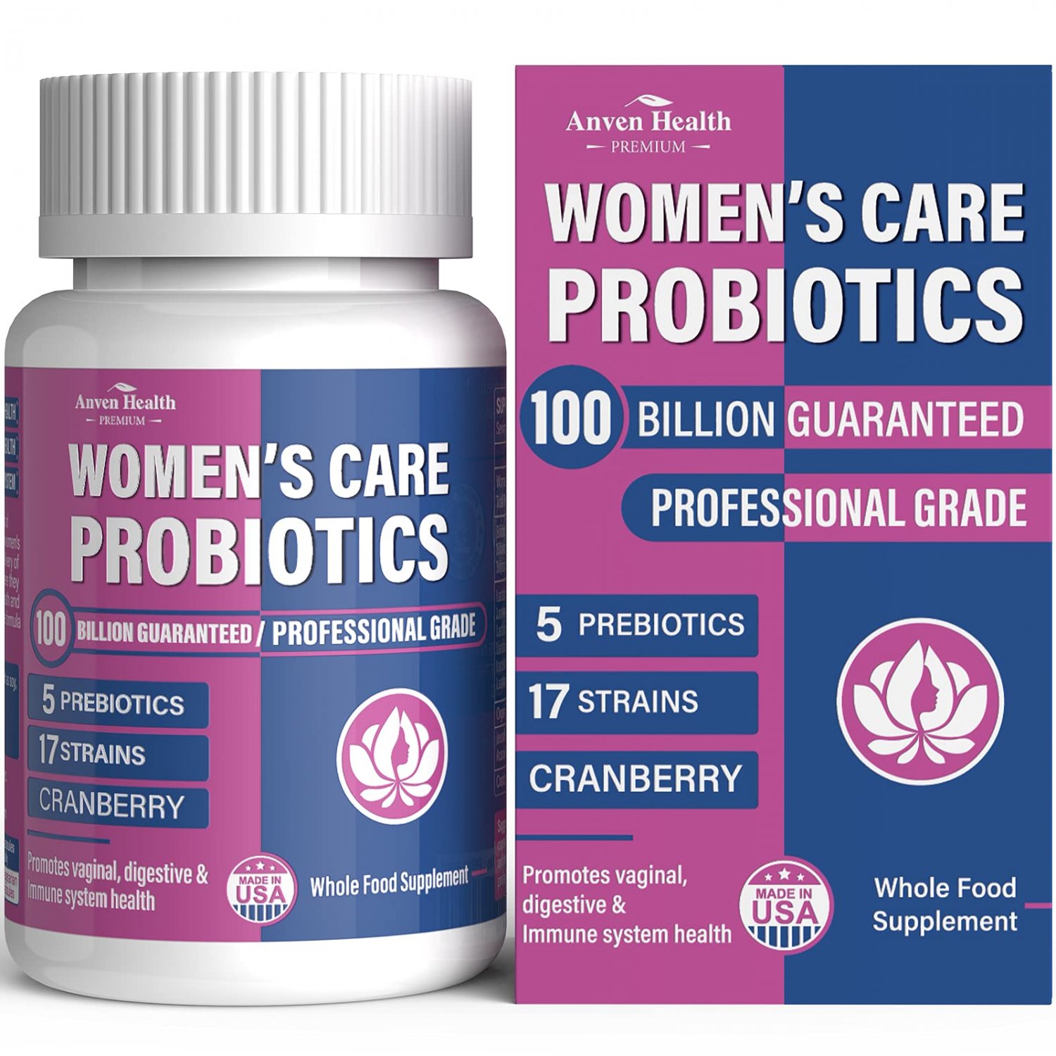 Probiotics for Women - Women's Probiotics Supplements with Organic Prebiotics & Cranberry to Help Ma
