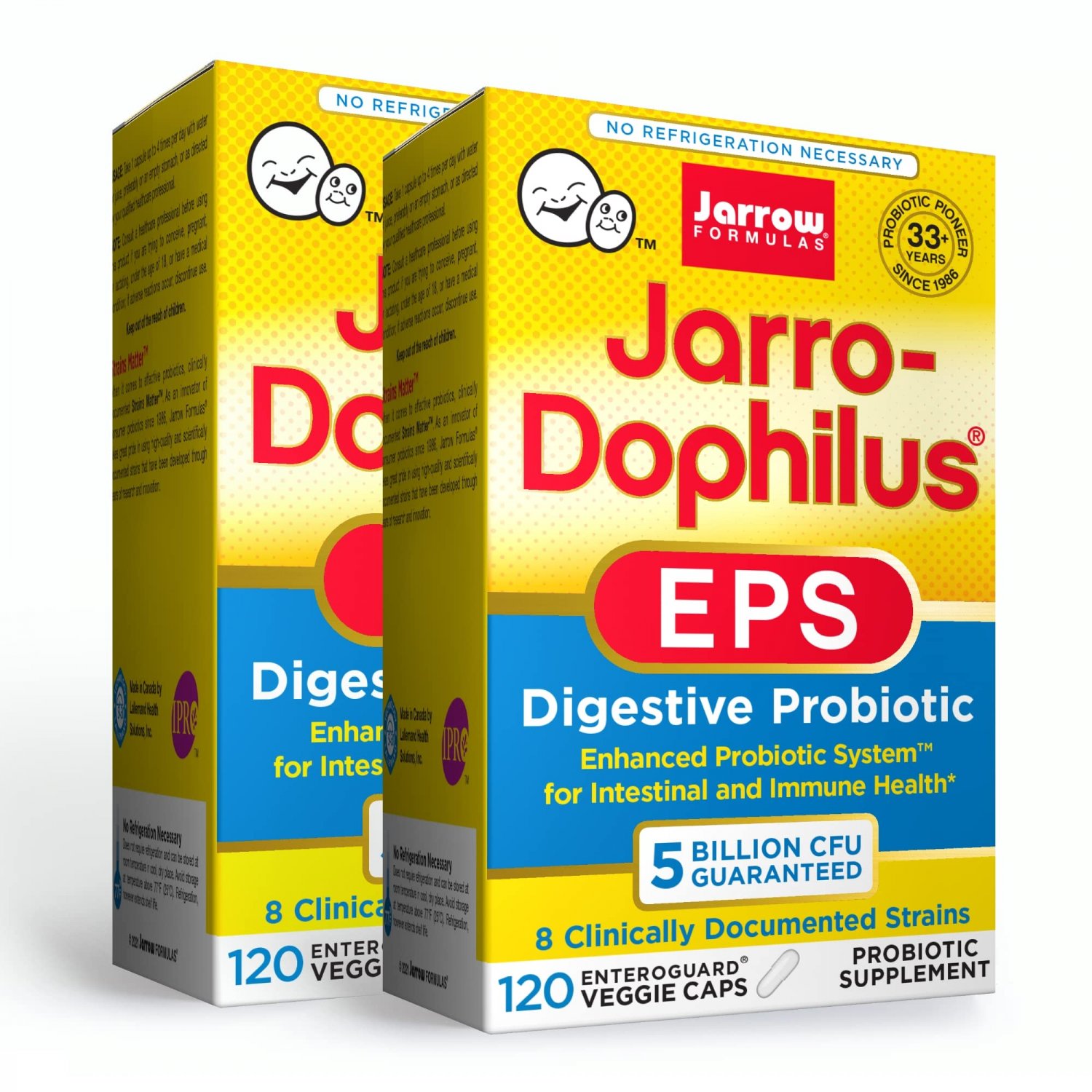 Jarrow Formulas Jarro-Dophilus EPS - 5 Billion Organisms Per Serving - 120 Enteric Coated Veggie Cap